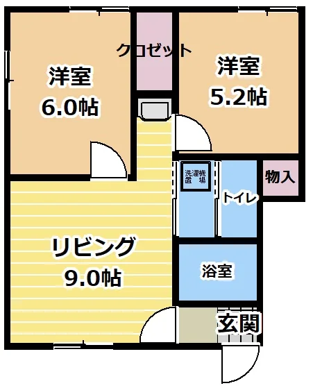 ベルメゾン B107号室 間取り図